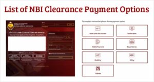 List of NBI Clearance Payment Options